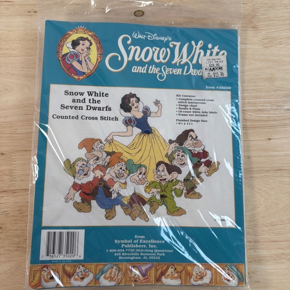 Disney Other - Walt Disney Counted Cross Stitch Kit #35030 Snow White & Seven Dwarfs 5.5"X16.5"